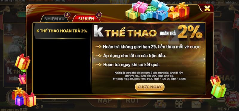 Thể thao Hit Club: Khoảnh khắc thăng hoa không giới hạn 2 Khuyến mãi thể thao Hit Club bất tận